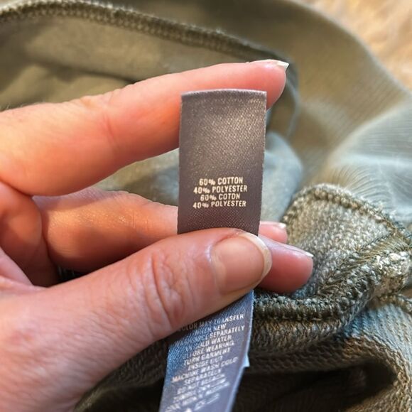 Aerie women’s green over‎ sized turtleneck cotton sweatshirt - Picture 4 of 5